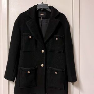 Maje tweet style coat with 4 pockets